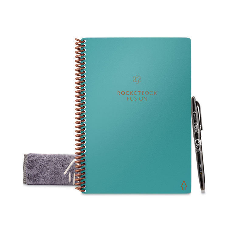 Fusion Smart Notebook, Seven Assorted Page Formats (Set 1), Teal Cover, (21) 8.8 x 6 Sheets