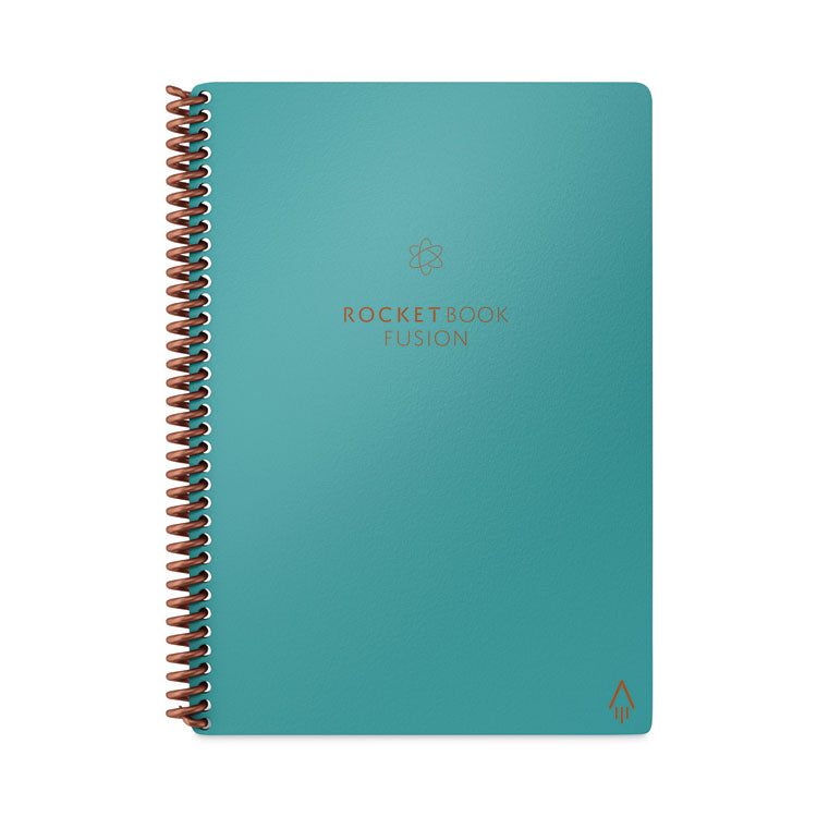 Fusion Smart Notebook, Seven Assorted Page Formats (Set 1), Teal Cover, (21) 8.8 x 6 Sheets