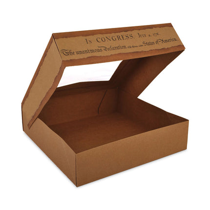 Window Flag Design Pie Boxes, 8 x 8 x 2.5, White, Paper, 150/Carton