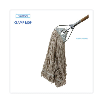 Mop Head, Pro Loop Web/tailband, Premium Standard Head, Cotton, 32-Oz., White