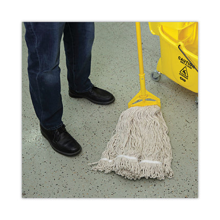 Mop Head, Pro Loop Web/tailband, Premium Standard Head, Cotton, 32-Oz., White