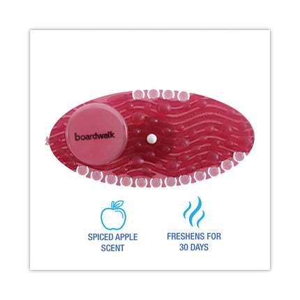 Curve Solid Air Freshener, Spiced Apple, Red, 10/Box