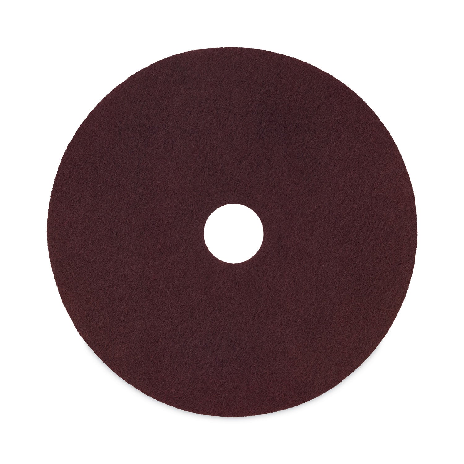 Deep Scrub Pads, 16" Diameter, Maroon, 10/Carton