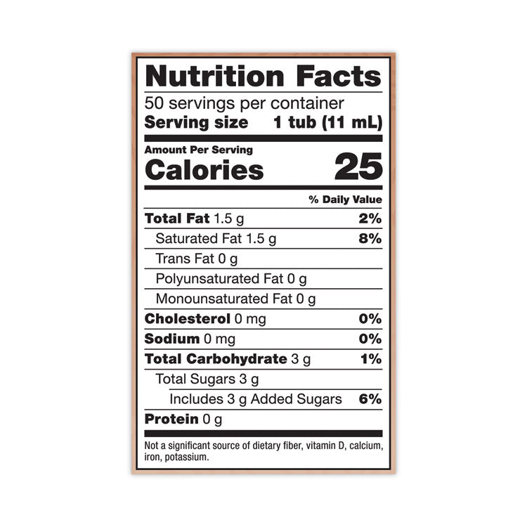 Liquid Coffee Creamer, Vanilla Caramel, 0.38 oz Mini Cups, 50/Box, 4 Boxes/Carton