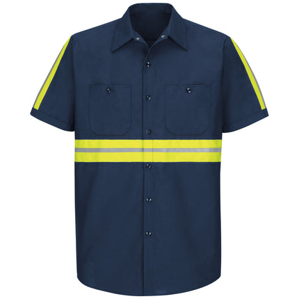 Red Kap® Short Sleeve Enhanced Visibility Industrial Work Shirt / SP24EN