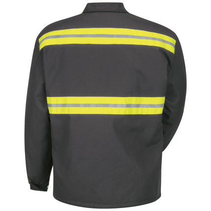 Red Kap® Men's Enhanced Visibility Perma-Lined Panel Jacket / JT50EC