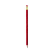 Col-Erase Pencil with Eraser, 0.7 mm, 2B, Carmine Red Lead, Carmine Red Barrel, Dozen