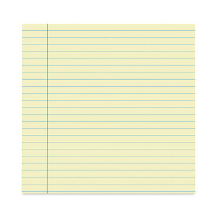 Glue Top Pads, Wide/legal Rule, 50 Canary-Yellow 8.5 X 11 Sheets, Dozen
