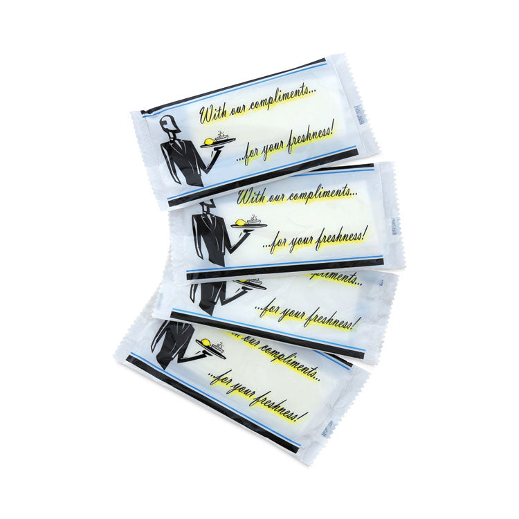 The Ultimate Fingerbowl, Individually Wrapped, Lemon Scent, White, 250/Carton