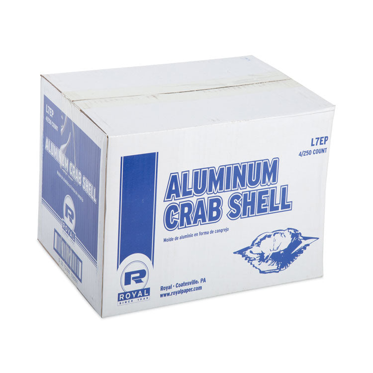 Crab Shell-Economy, 2.7 x 4.88 x 0.71, Silver, Aluminum, 250/Pack, 4 Packs/Carton