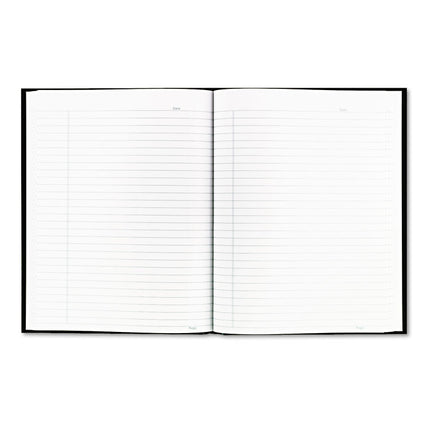 Business Notebook with Self-Adhesive Labels, 1-Subject, Medium/College Rule, Black Cover, (192) 9.25 x 7.25 Sheets