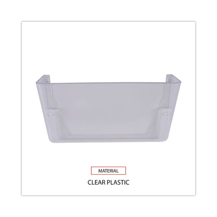 Wall Files, 3 Sections, Letter Size, 13" x 4" x 14", Clear, 3/Set