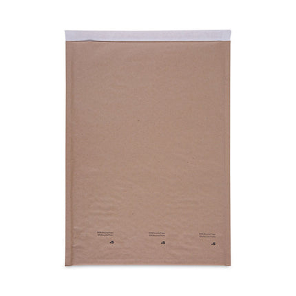 Natural Self-Seal Cushioned Mailer, #5, Barrier Bubble Air Cell Cushion, Self-Adhesive Closure, 10.5 x 16, Kraft, 80/Carton