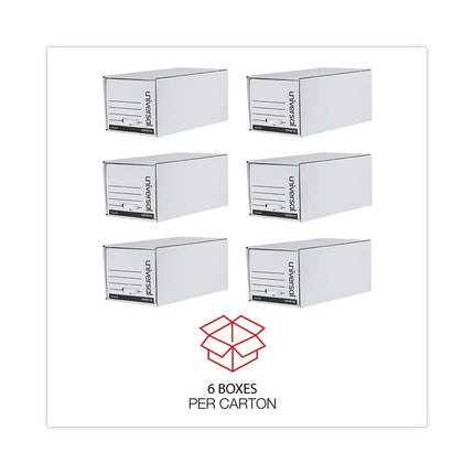 Economy Storage Drawer Files, Letter Files, White, 6/carton