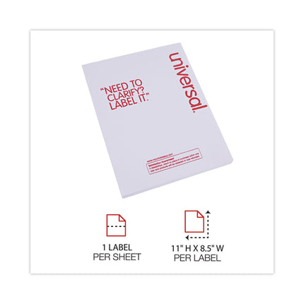 Copier Mailing Labels, Copiers, 8.5 X 11, White, 100/box
