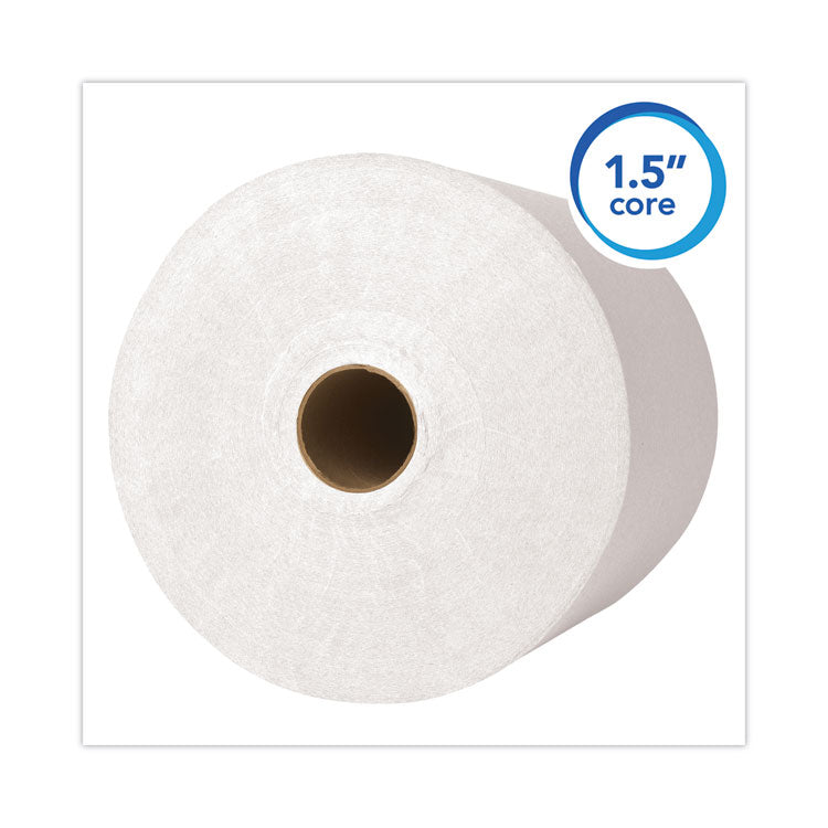 Hard Roll Paper Towels with Premium Absorbency Pockets, 1-Ply, 8" x 425 ft, 1.5" Core, White, 12 Rolls/Carton