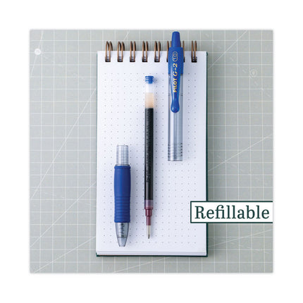 G2 Premium Gel Pen, Retractable, Bold 1 mm, Blue Ink, Smoke/Blue Barrel, Dozen