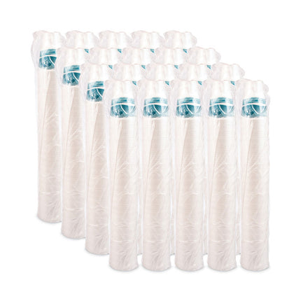 J Cup Insulated Foam Pedestal Cups, 32 oz, White/Teal, 25/Sleeve, 20 Sleeves/Carton
