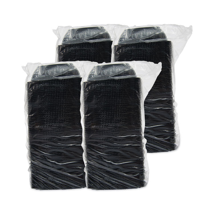 PresentaBowls Pro Black Square Bowls, 48 oz, 8.5 x 8.5 x 2.6, Plastic, 63/Bag, 4 Bags/Carton