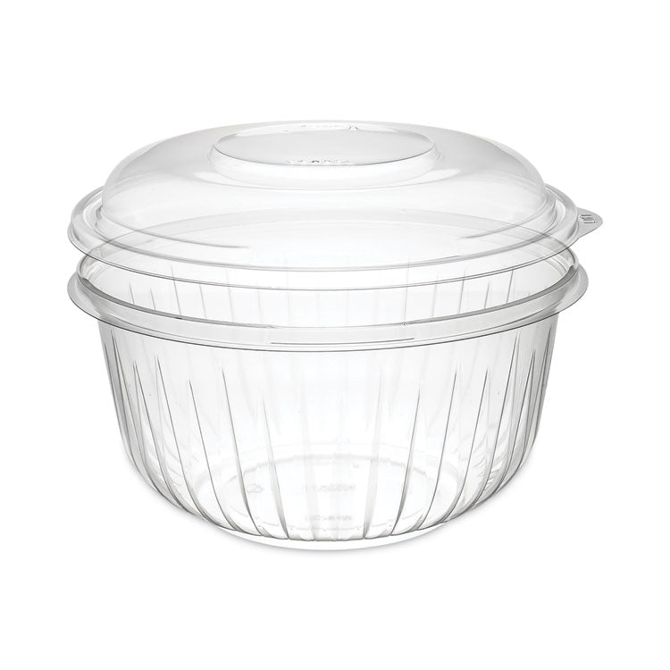 PresentaBowls Bowl/Lid Combo-Paks, 48 oz, Clear, Plastic, 126/Carton