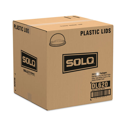 Dome-Top Cold Cup Lids, Fits 2.5 oz to 9 oz Cold Cups, Plastic, Clear, 2,500/Carton