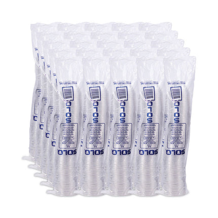 Dome-Top Cold Cup Lids, Fits 2.5 oz to 9 oz Cold Cups, Plastic, Clear, 2,500/Carton