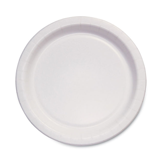 Bare Eco-Forward Clay-Coated Paper Dinnerware, ProPlanet Seal, Plate, 6" dia, White, 1,000/Carton