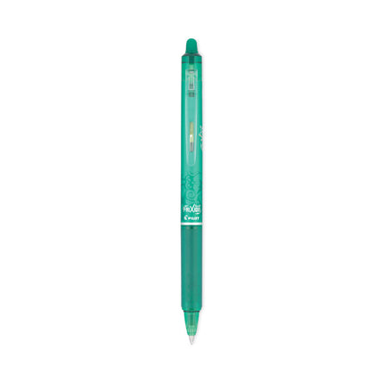 Frixion Clicker Erasable Gel Pen, Retractable, Fine 0.7 Mm, Green Ink, Green Barrel, Dozen