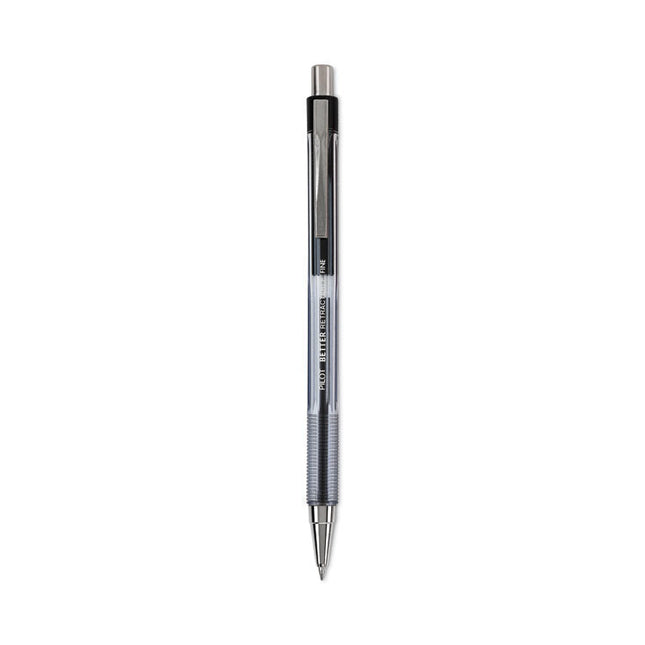 Better Ballpoint Pen, Retractable, Fine 0.7 Mm, Black Ink, Smoke Barrel, Dozen