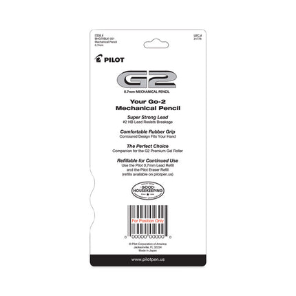 G2 Mechanical Pencil, 0.7 mm, HB (#2), Black Lead, Assorted Barrel Colors, 5/Pack