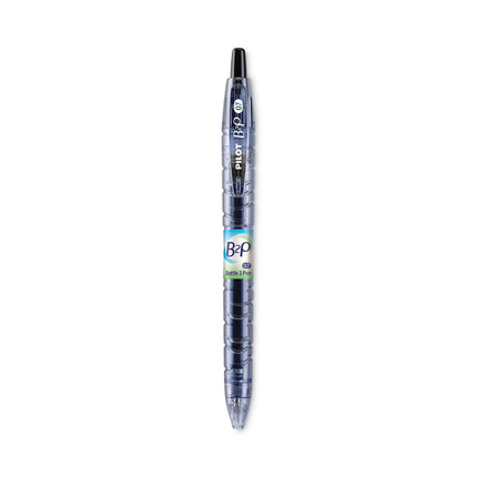 B2p Bottle-2-Pen Recycled Gel Pen, Retractable, Fine 0.7 Mm, Black Ink, Translucent Blue Barrel
