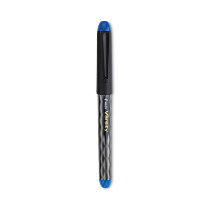 Varsity Fountain Pen, Medium 1 mm, Blue Ink, Clear/Black/Blue Barrel