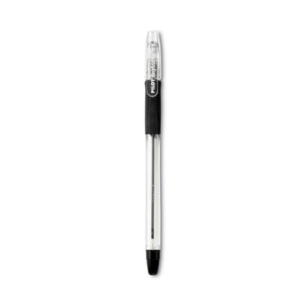 EasyTouch Ballpoint Pen, Stick, Medium 1 mm, Black Ink, Clear/Black Barrel, Dozen