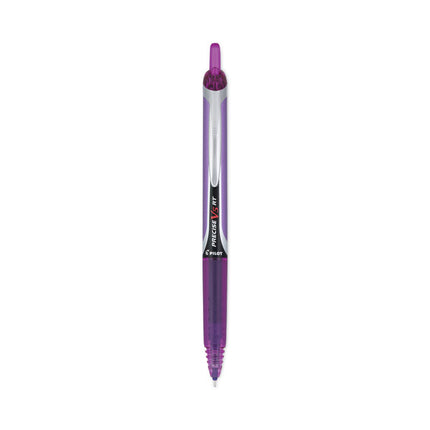 Precise V5RT Rollerball Pen, Retractable, Extra-Fine 0.5 mm, Purple Ink, Purple Barrel