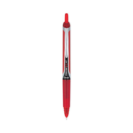 Precise V5RT Rollerball Pen, Retractable, Extra-Fine 0.5 mm, Red Ink, Red Barrel