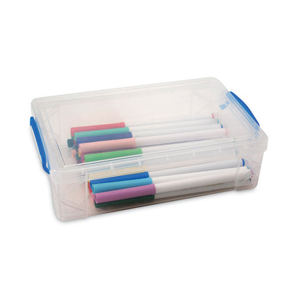 Super Stacker Large Pencil Box, 9" x 5.5" x 2.62", Clear