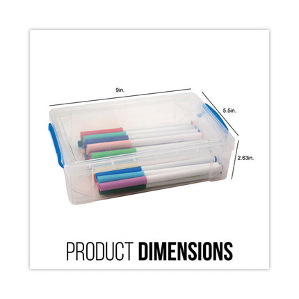Super Stacker Large Pencil Box, 9" x 5.5" x 2.62", Clear