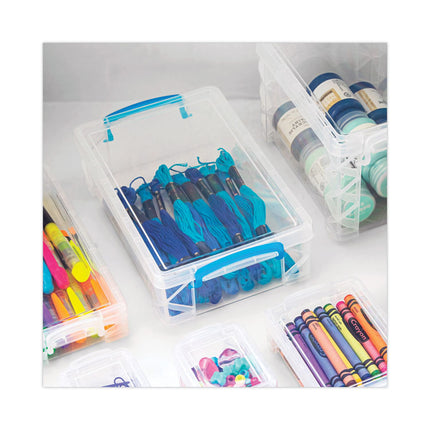 Super Stacker Large Pencil Box, 9" x 5.5" x 2.62", Clear
