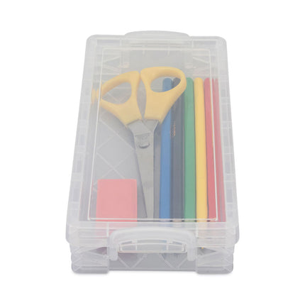 Super Stacker Pencil Box, 8.25" x 3.75" x 1.5", Clear