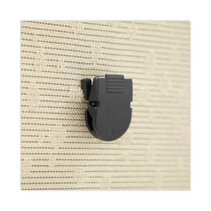 Wall Clips for Fabric Panels, 40 Sheet Capacity, Black, 20/Box