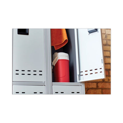 Double-Tier, Three-Column Locker, 36w X 18d X 78h, Two-Tone Gray