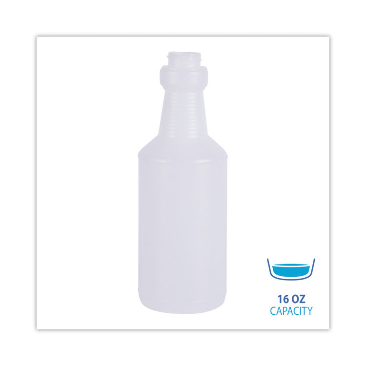 Easy-Grip Plastic Spray Bottle, 16 oz, Clear, 24/Carton