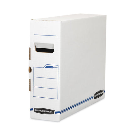 X-Ray Storage Boxes, 5" X 18.75" X 14.88", White/blue, 6/carton