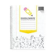 DoodleWrite Notebooks, 1-Subject, Wide/Legal Rule, White Cover, (50) 10.75 x 8.75 Sheets, 24/Carton