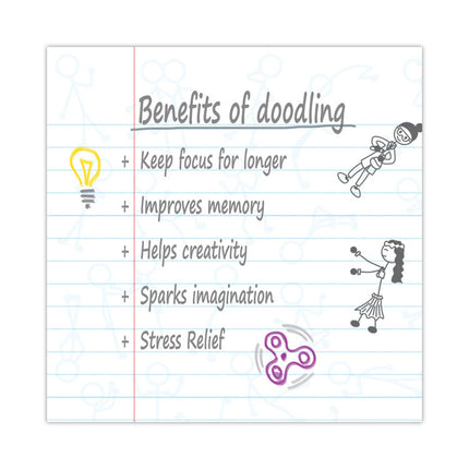 DoodleWrite Notebooks, 1-Subject, Wide/Legal Rule, White Cover, (50) 10.75 x 8.75 Sheets, 24/Carton