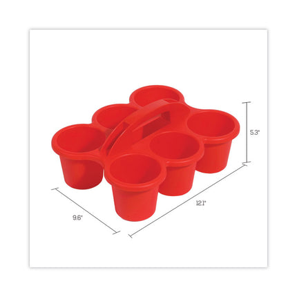 Little Artist Antimicrobial Six-Cup Caddy, Red