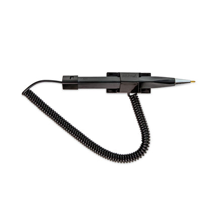 Wedgy Secure Antimicrobial Ballpoint Counter Pen, Fine 0.5 mm, Black Ink, Black Barrel