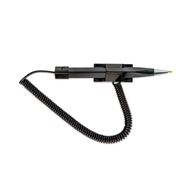 Wedgy Secure Antimicrobial Ballpoint Counter Pen, Fine 0.5 mm, Black Ink, Black Barrel