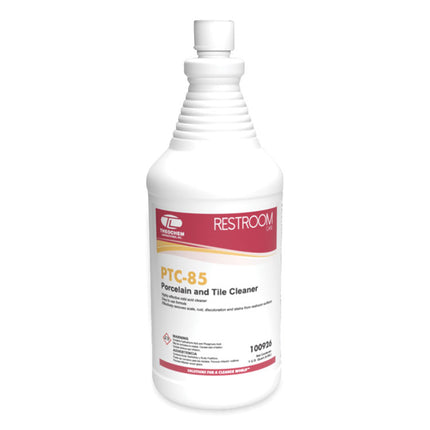 PTC-85 Porcelain and Tile Cleaner, Pleasant Scent, 32 oz Bottle, 12/Carton