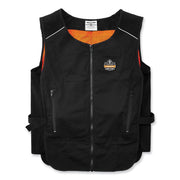 Chill-Its 6255 Lightweight Phase Change Cooling Vest, Cotton/Polyester, Small/Medium, Black